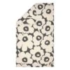Marimekko Unikko Duvet Cover, 150 X 210 Cm, Charcoal - Off-white -Textile Promotional Store MM pussilakana unikko FR1