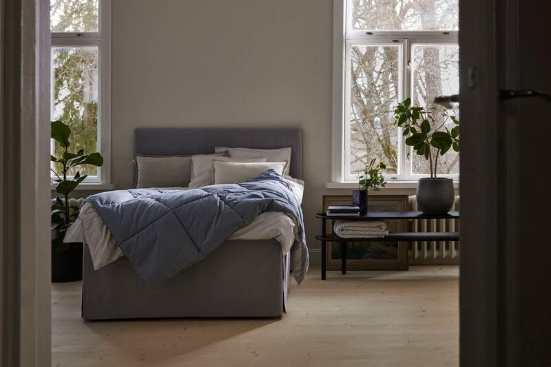 Matri Moona Single Bed Cover, 160 X 260 Cm, Fog Blue - Steam 5 Matri Moona Single Bed Cover, 160 X 260 Cm, Fog Blue - Steam - Image 3