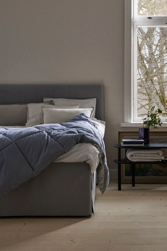 Matri Moona Single Bed Cover, 160 X 260 Cm, Fog Blue - Steam 4 Matri Moona Single Bed Cover, 160 X 260 Cm, Fog Blue - Steam - Image 2