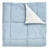 Matri Moona Single Bed Cover, 160 X 260 Cm, Fog Blue - Steam -Textile Promotional Store Matri Moona fog blue steam web