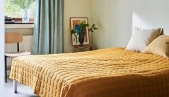 HAY Mega Dot Bed Cover, Mustard -Textile Promotional Store Mega Dot 260x260 mustard