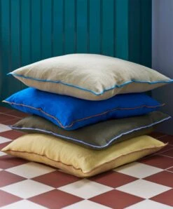 HAY Outline Cushion, 50 X 50 Cm, Grey Blue -Textile Promotional Store Outline Cushion vivid blue lemon sorbet grey blue moss 1