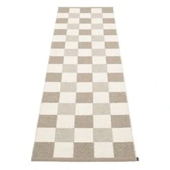 Pappelina Pix Rug, 70 X 240 Cm, Dark Linen - Vanilla - Linen