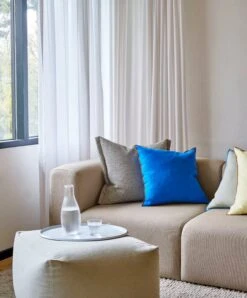 HAY Outline Cushion, 50 X 50 Cm, Grey Blue -Textile Promotional Store Pouf warm grey Mags 3 Seater comb 1 Hallingdal 220 Plica Sprinkle cream Outline Cushion vivid blue Ellipse Tray light grey 1