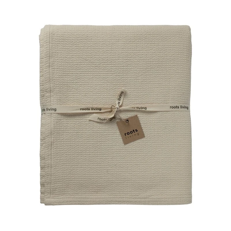 Roots Living Polku Bedspread, 190 X 260 Cm, Ecru 3 Roots Living Polku Bedspread, 190 X 260 Cm, Ecru