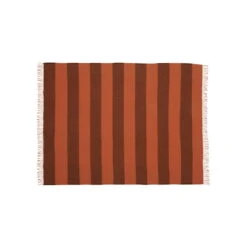 Silkeborg Uldspinderi The Sweater Polychrome Throw, Orange - Brown -Textile Promotional Store Silkeborg Uld Polychrome Orange Brown Flat