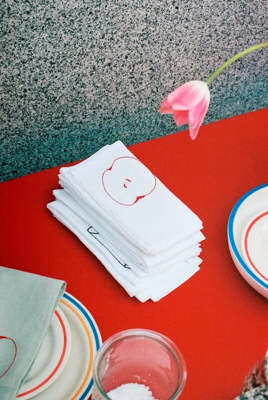 HAY Sobremesa Napkin, 4 Pcs, White 4 HAY Sobremesa Napkin, 4 Pcs, White - Image 3