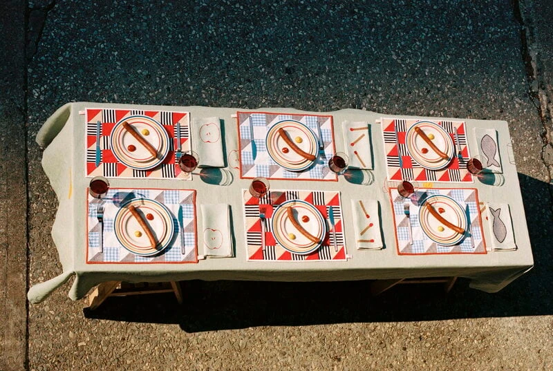 HAY Sobremesa Napkin, 4 Pcs, Green 4 HAY Sobremesa Napkin, 4 Pcs, Green - Image 2