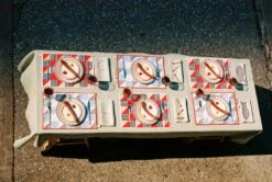 HAY Sobremesa Placemat, Stripe, Red -Textile Promotional Store Sobremesa Tablecloth L300 green Sobremesa Place Mat Sobremesa Plate 185 Set of 2 red 3