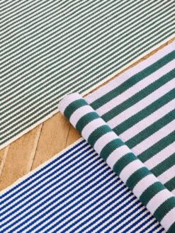 HAY Stripes And Stripes Rug, 60 X 200 Cm, Bluebell Ripple -Textile Promotional Store Stripes and Stripes cucumber green Stripes and Stripes bluebell ripple Stripes and Stripes Door Mat lavender field 1