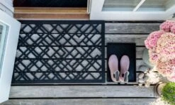 Tica Copenhagen Lines Doormat, 60 X 90 Cm, Black -Textile Promotional Store TICA Doormat Lines 00662 60x90 5710555006628 l