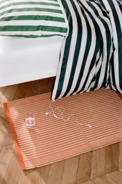 HAY Été Pillowcase, Dark Green -Textile Promotional Store Tapis Mat red Ete Duvet Cover midnight blue and light grey Ete Pillow Case dark green 1