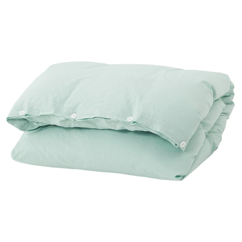 Tekla Single Duvet Cover, 150 X 210 Cm, Subtle Mint 3 Tekla Single Duvet Cover, 150 X 210 Cm, Subtle Mint