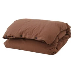 Tekla Single Duvet Cover, 150 X 210 Cm, Cocoa Brown