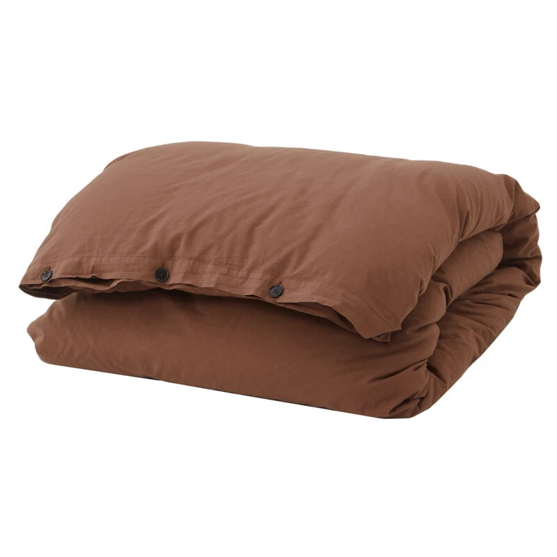 Tekla Single Duvet Cover, 150 X 210 Cm, Cocoa Brown 3 Tekla Single Duvet Cover, 150 X 210 Cm, Cocoa Brown