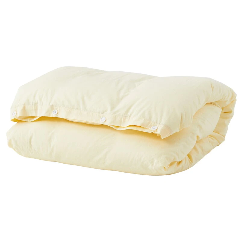 Tekla Single Duvet Cover, 150 X 210 Cm, Sunbleach Yellow 3 Tekla Single Duvet Cover, 150 X 210 Cm, Sunbleach Yellow