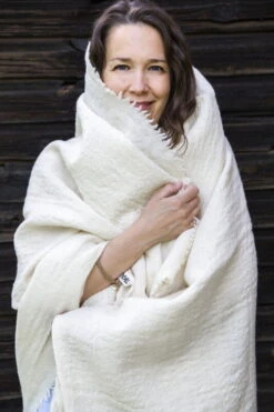 Tikau Block Throw, 145 X 185 Cm, Plain -Textile Promotional Store Throw white 2