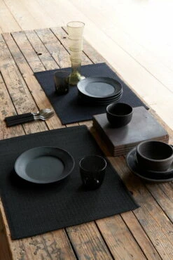 Woodnotes Morning Placemat, 35 X 45 Cm, Set Of 4, Black -Textile Promotional Store V ifd5Qg