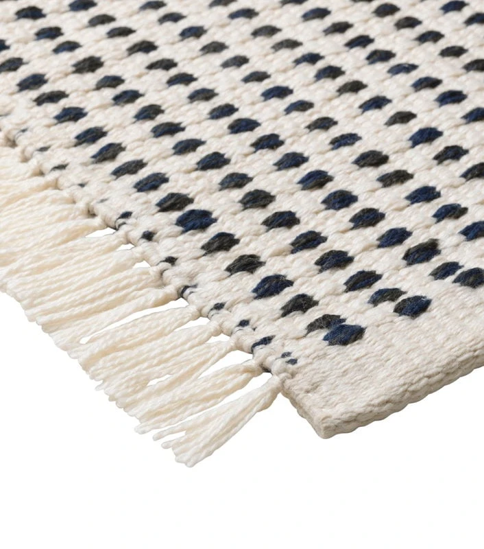 Ferm LIVING Way Rug, 140 X 200 Cm, Off White - Dark Blue 4 Ferm LIVING Way Rug, 140 X 200 Cm, Off White - Dark Blue - Image 2