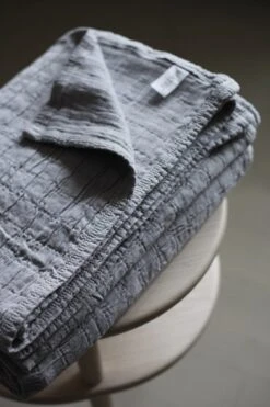 Matri Aava Bed Cover, 160 X 260 Cm, Dark Grey -Textile Promotional Store aava harmaa