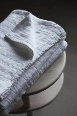 Matri Aava Double Bed Cover, 260 X 260 Cm, White -Textile Promotional Store aava white 1