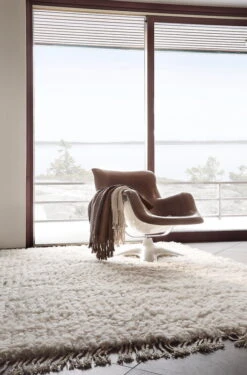 Anno Paimen Wool Shaggy Rug, Natural White -Textile Promotional Store anno collection SS21 paimen rug wool shaggy puro waffle throws organic cotton