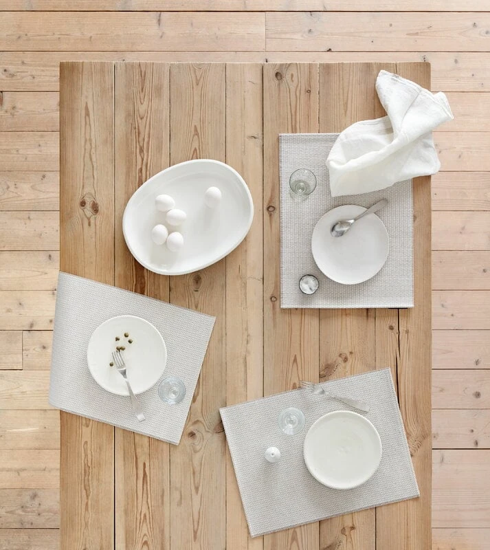Woodnotes Morning Placemat, 35 X 45 Cm, Set Of 4, White - Beige 4 Woodnotes Morning Placemat, 35 X 45 Cm, Set Of 4, White - Beige - Image 2