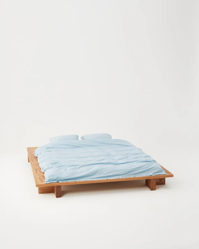 Tekla Single Duvet Cover, 150 X 210 Cm, Sky Blue 5 Tekla Single Duvet Cover, 150 X 210 Cm, Sky Blue - Image 3