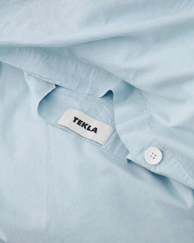 Tekla Single Duvet Cover, 150 X 210 Cm, Sky Blue 4 Tekla Single Duvet Cover, 150 X 210 Cm, Sky Blue - Image 2