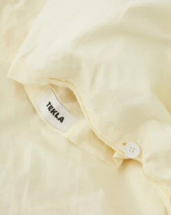 Tekla Single Duvet Cover, 150 X 210 Cm, Sunbleach Yellow 8 Tekla Single Duvet Cover, 150 X 210 Cm, Sunbleach Yellow -Textile Promotional Store bed3 sun yel 0079