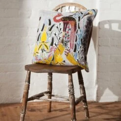 Klaus Haapaniemi & Co. Crane Cushion Cover, Linen-cotton, Grey -Textile Promotional Store crane03