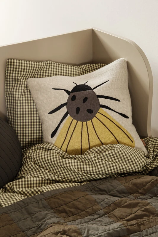 Ferm LIVING Forest Embroidered Cushion, Moth 6 Ferm LIVING Forest Embroidered Cushion, Moth - Image 4