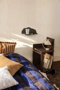 Ferm LIVING Grand Quilted Blanket, Brown - Blue -Textile Promotional Store fermLIVING MeridianLamp UtaPiece image