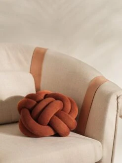 Design House Stockholm Knot Cushion, Ochre -Textile Promotional Store image2 2351 4400 KnotCushionOchre Lifestyle