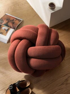 Design House Stockholm Knot Cushion, M, Ochre -Textile Promotional Store image2 2759 4400 KnotMediumOchre Lifestyle