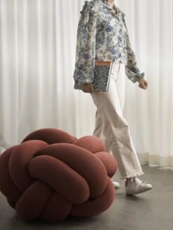 Design House Stockholm Knot Cushion, XL, Ochre -Textile Promotional Store image3 2682 4400 KnotXLOchre Lifestyle