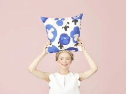 Kauniste Orvokki Cushion Cover, Blue -Textile Promotional Store kauniste pressphoto 2017ss print006