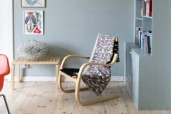 Lapuan Kankurit Jäkälä Blanket, White - Brown -Textile Promotional Store lapuankankurit jakala blanket white brown 1 0