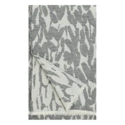 Lapuan Kankurit Jäkälä Blanket, White - Grey