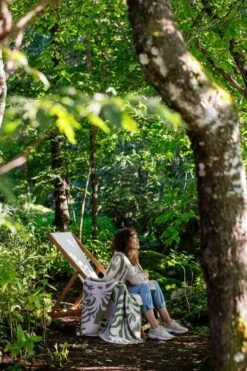 Lapuan Kankurit Kuutamo Throw, Olive - Rose -Textile Promotional Store lapuankankurit kuutamo blanket olive rose 2 1