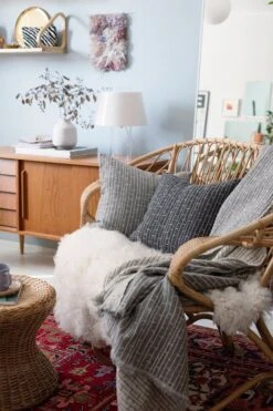 Lapuan Kankurit Metsä Cushion Cover 45 X 45 Cm, Light Grey -Textile Promotional Store lapuankankurit metsa blanket and cushion covers 1