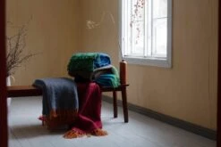 Lapuan Kankurit Revontuli Mohair Blanket, Rust - Denim Blue -Textile Promotional Store lapuankankurit revontuli blankets 2