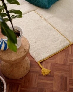 Woven Works Line 02 Rug -Textile Promotional Store line 02 wool shaggy rug interior winter close