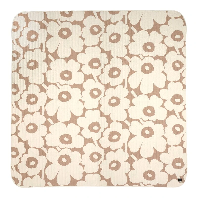 Marimekko Unikko Double Bed Cover, 260 X 260 Cm, Beige - Natural White 3 Marimekko Unikko Double Bed Cover, 260 X 260 Cm, Beige - Natural White