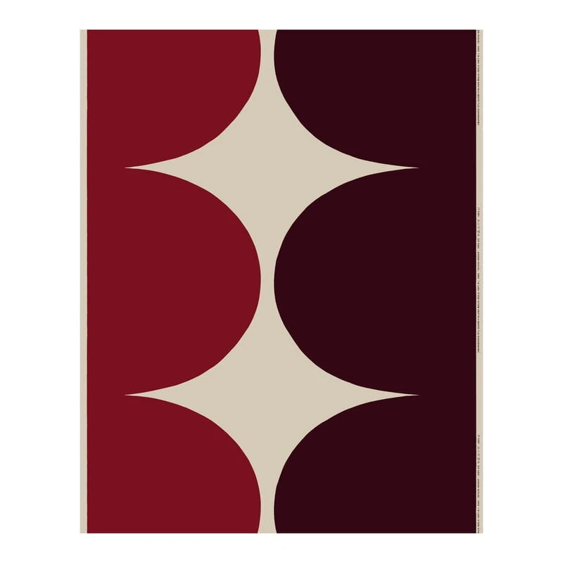 Marimekko Härkä Linen Fabric, Linen - Dark Red 3 Marimekko Härkä Linen Fabric, Linen - Dark Red