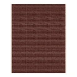 Marimekko Mini Räsymatto Thick Cotton Fabric, Beige - Burgundy