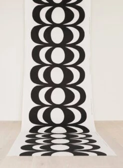 Marimekko Kaivo Fabric, White-black -Textile Promotional Store marimekko kangas 2