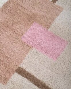 Woven Works Patch 01 Rug -Textile Promotional Store patch 01 wool shaggy rug detail photo 1