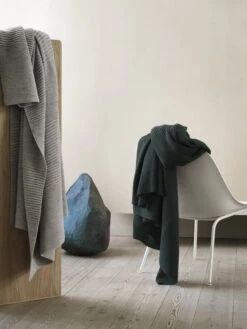 Muuto Rhythm Throw, Light Grey -Textile Promotional Store rhythm throw light grey dark green fiber lounge tube base muuto org
