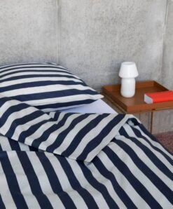HAY Été Pillowcase, Midnight Blue - Light Grey -Textile Promotional Store t Pillow Case midnight blue and light grey te Duvet Cover midnight blue and light grey Apollo Portable Lamp
